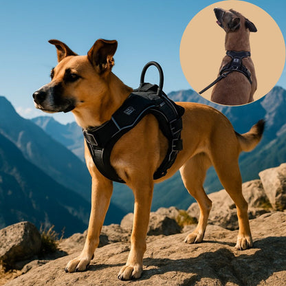 harnais chien anti traction noir variante securite