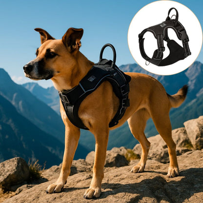 harnais chien anti traction noir variante