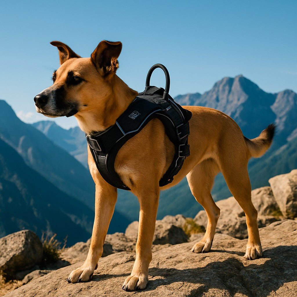 harnais chien anti traction noire