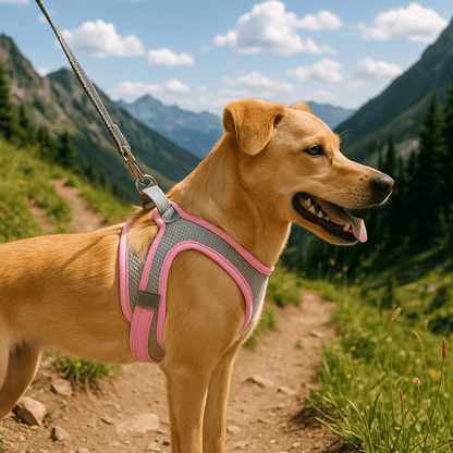 harnais petit chien rose